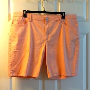 Lee Riders Peach Midrise Bermuda Shorts Size 22 M